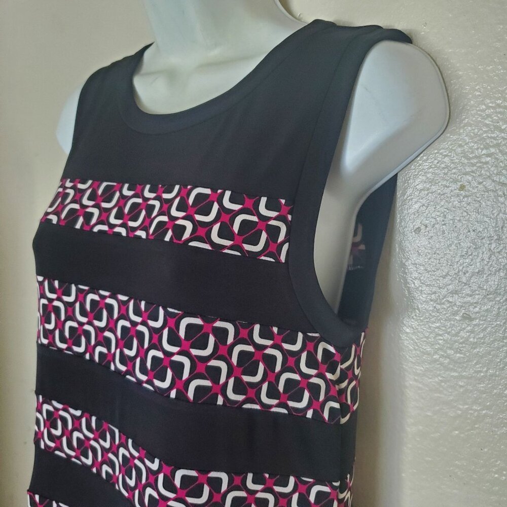 Michael kors womens mini dress sz medium deep Fuchsia round neck sleeveless new - Picture 15 of 16
